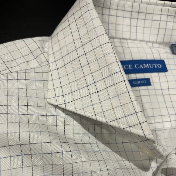 Vince Camuto Cutaway collar dress shirt Slim Fit Sz 15.5 34/35 - Picture 6 of 10